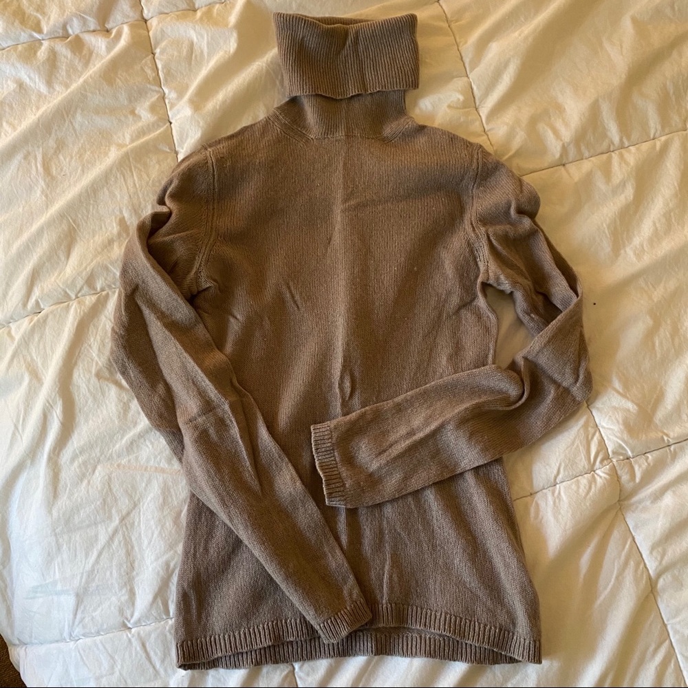 Lori Piana Taupe Turtleneck Sweater size 38